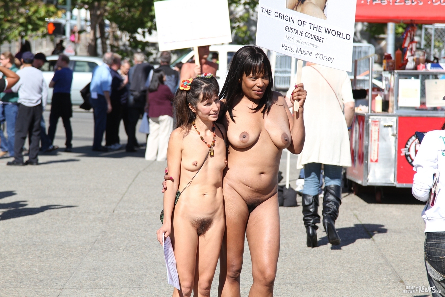 Ebony nude women protest pussy